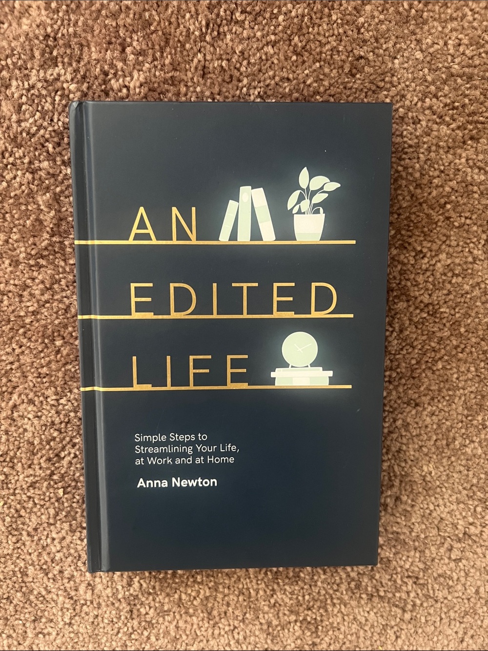 Anna Newton 'An Edited Life' Hardcover Book - Navy